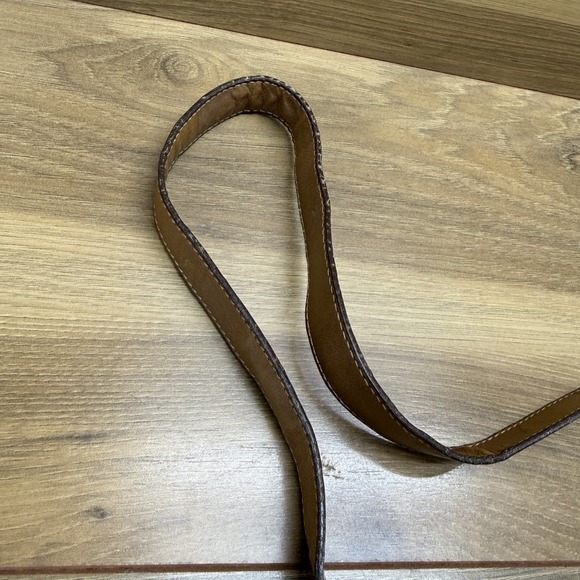 GUCCI Vintage Monogram Large Zip Shoulder Bag Canvas And Leather Trim - Picture 14 of 16